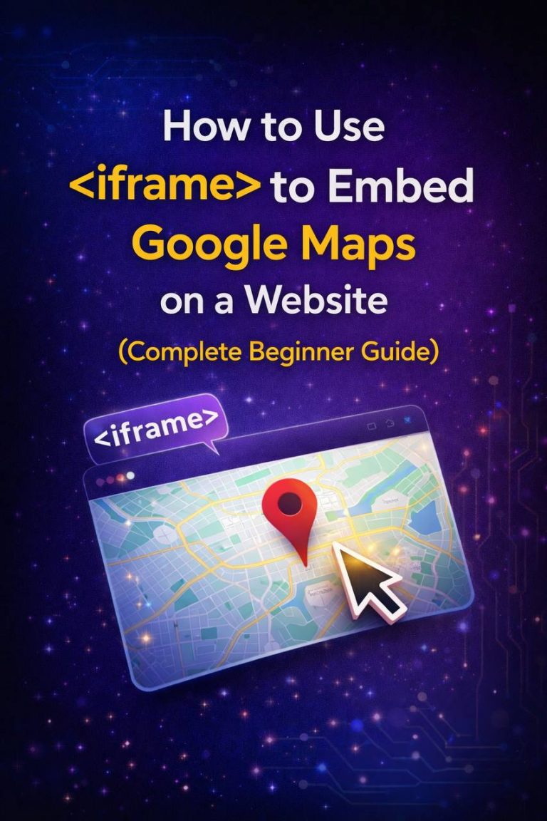 how to embed Google Maps on a website using an HTML iframe tag with location preview
