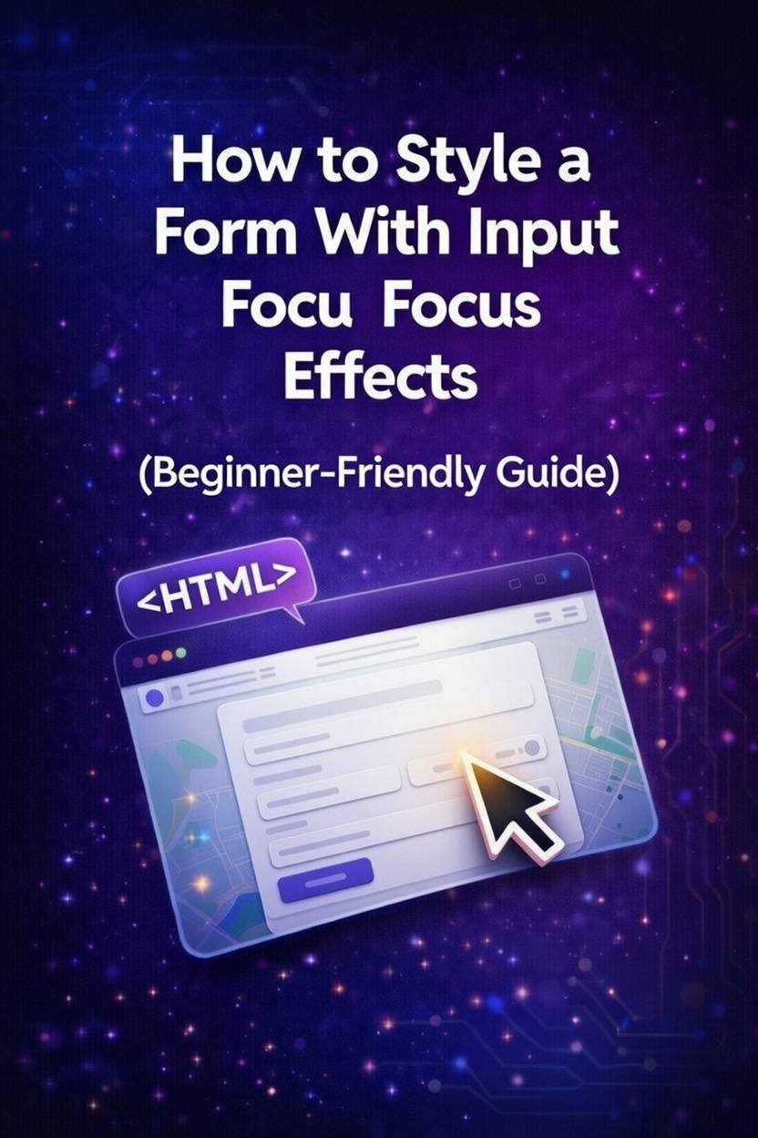 Styled web form showing input focus effects with highlighted borders and clean modern design