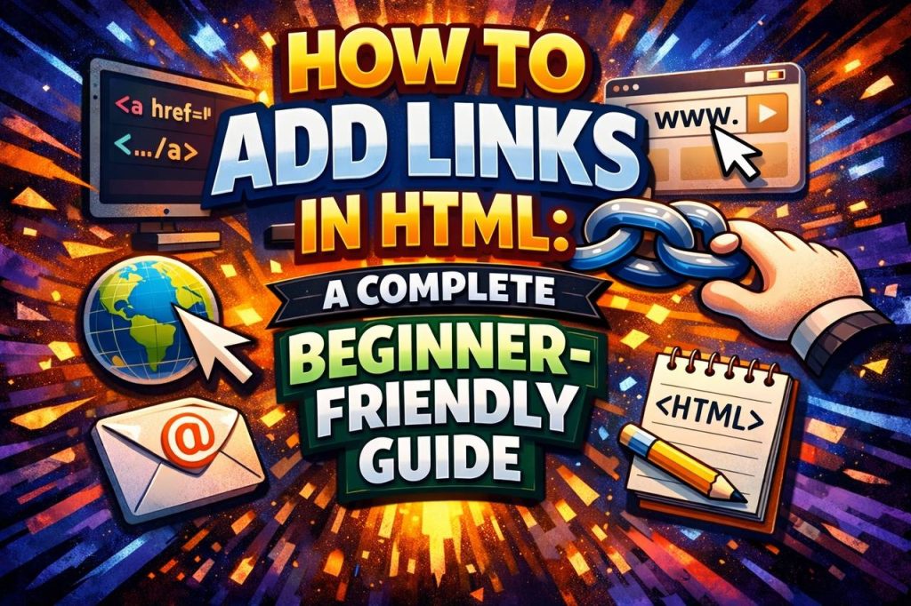 How to add links in HTML using the anchor tag with href attribute example