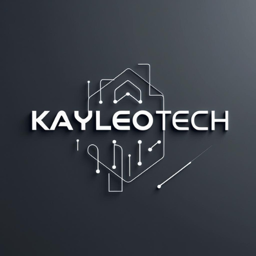 Modern logo with tech design elements