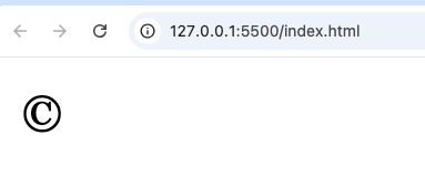 Browser window displaying local address