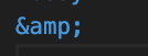Code snippet with HTML entity reference