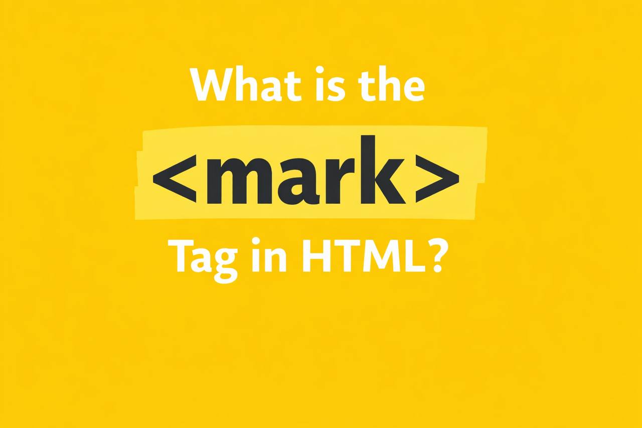Illustration showing the HTML tag used in a code example to highlight text with a colored background on a webpage.