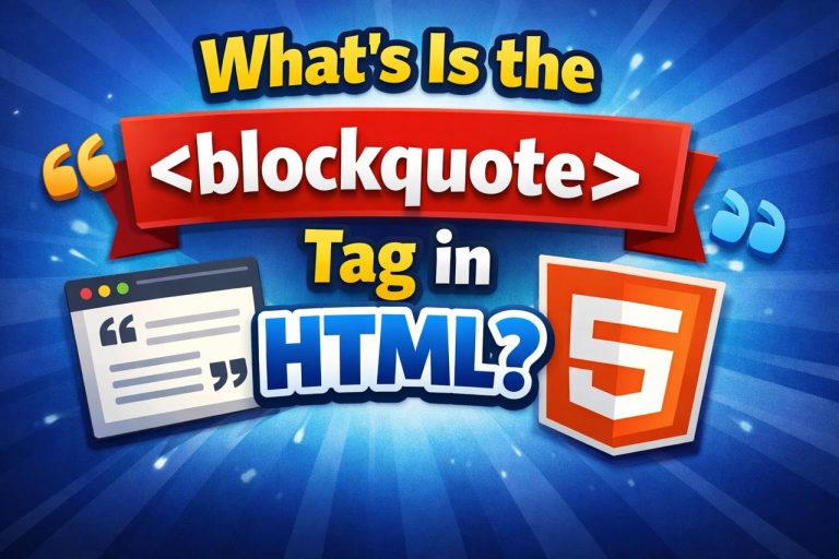 Illustration showing the HTML tag used in a code example to display a long quoted text with indentation on a webpage.