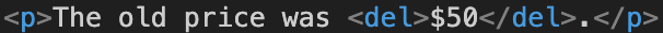 What is the del Tag in HTML?
