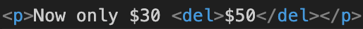 What is the del Tag in HTML?