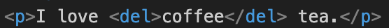 What is the del Tag in HTML?