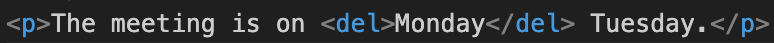 What is the del Tag in HTML?