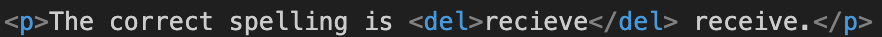What is the del Tag in HTML?