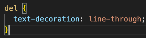 What is the del Tag in HTML?