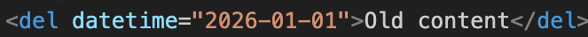 What is the del Tag in HTML?