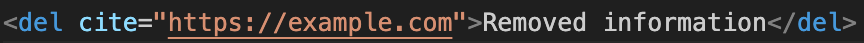 What is the del Tag in HTML?