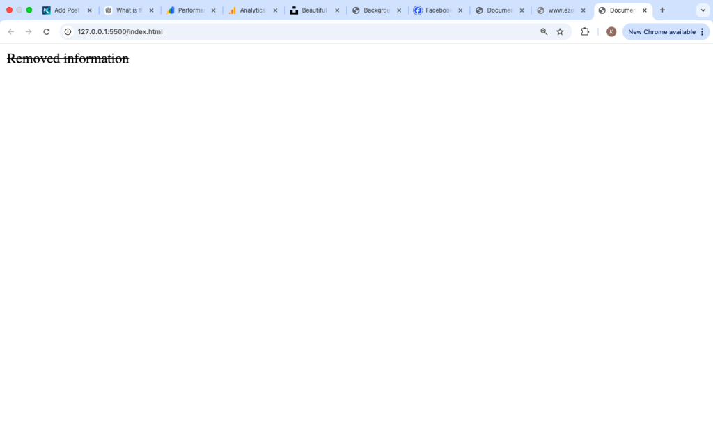 What is the del Tag in HTML?