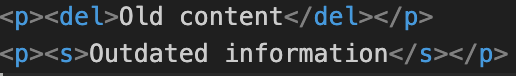 What is the del Tag in HTML?