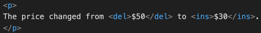 What is the del Tag in HTML?
