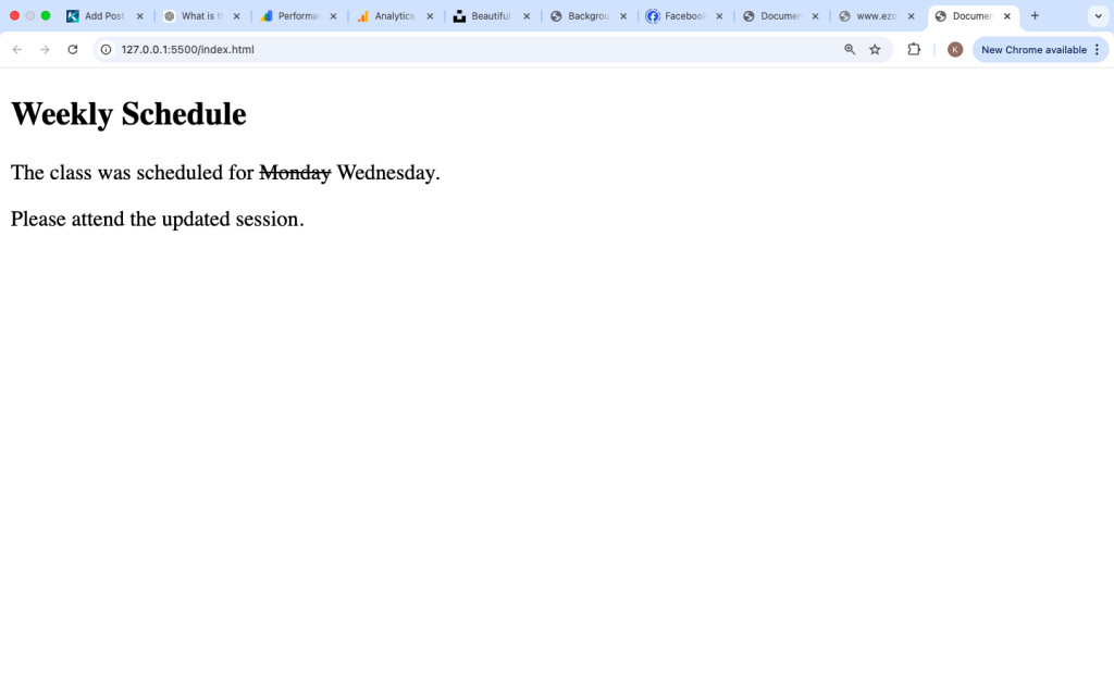 What is the del Tag in HTML?