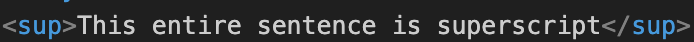 What Is the sup Tag In HTML?