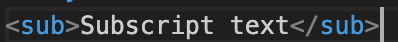 What Is the sub Tag In HTML?
