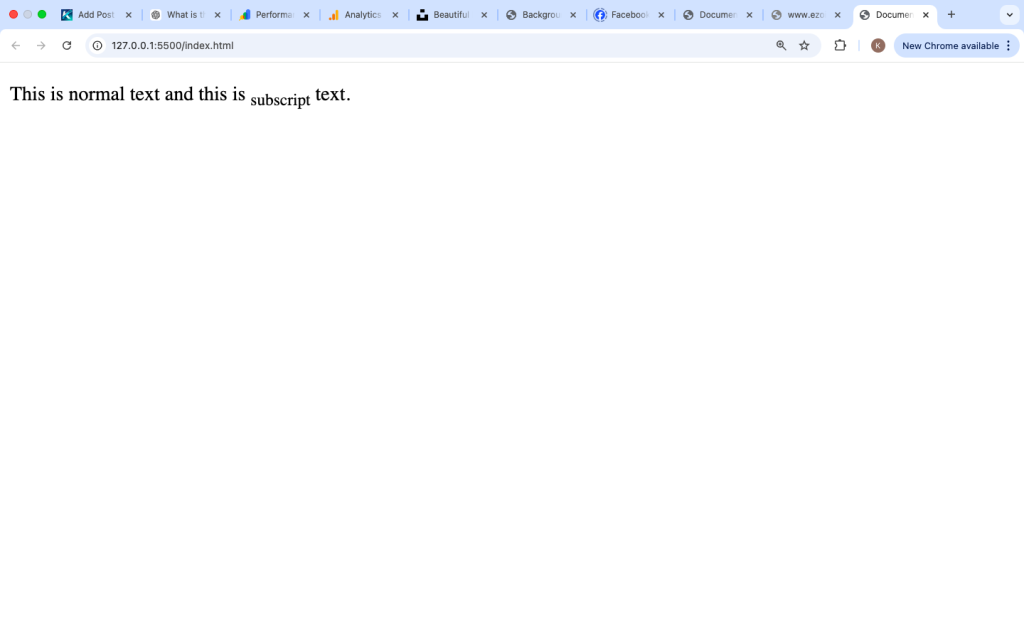 What Is the sub Tag In HTML?