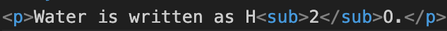What Is the sub Tag In HTML?