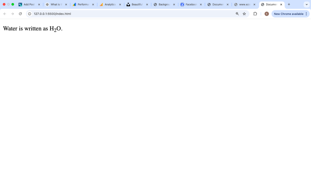 What Is the sub Tag In HTML?