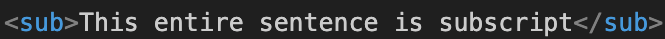 What Is the sub Tag In HTML?