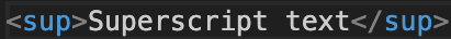 What Is the sup Tag In HTML?
