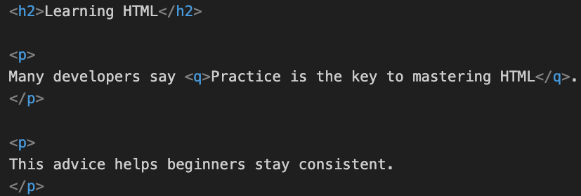 What Is the q Tag in HTML?
