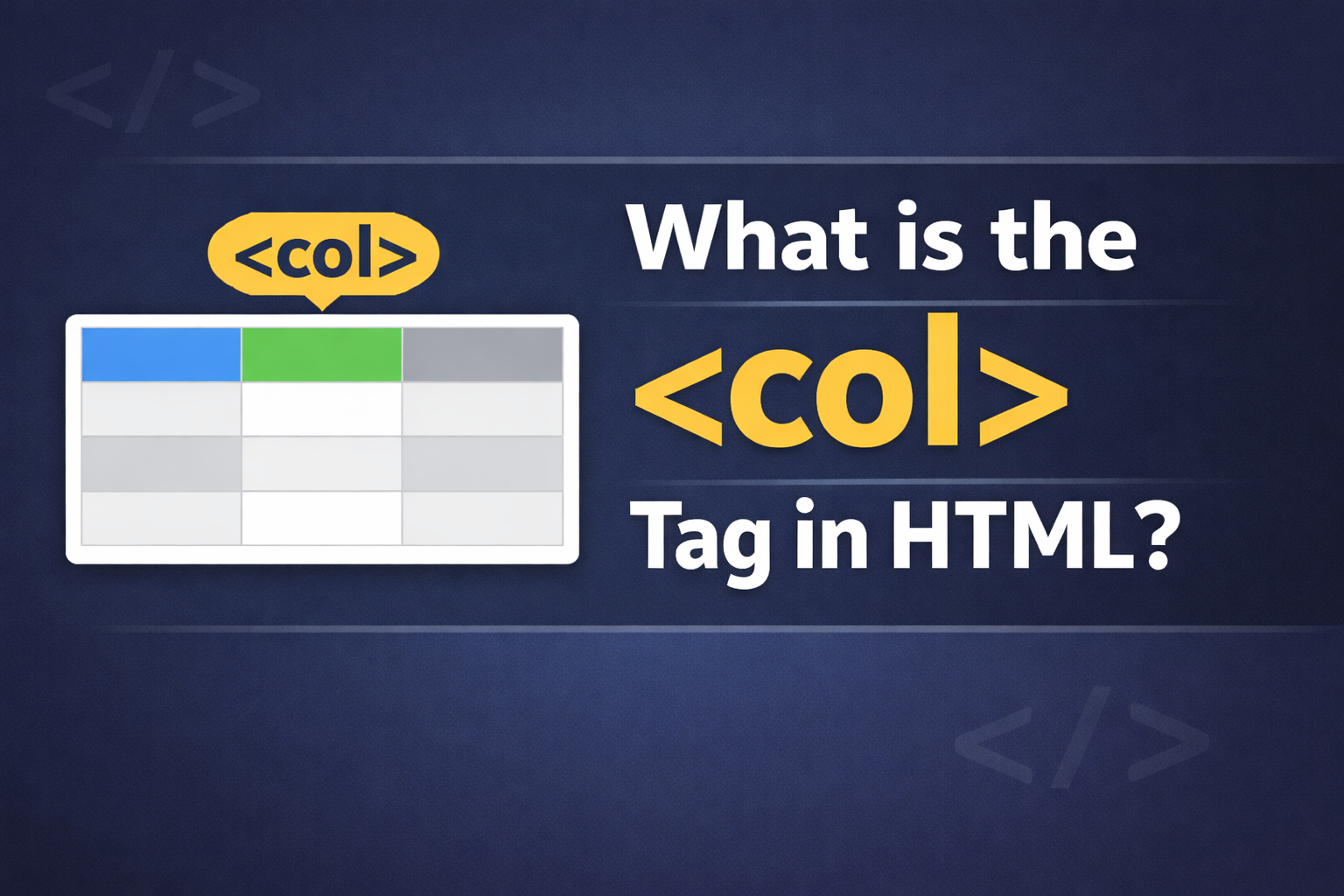 What is the Tag in HTML?