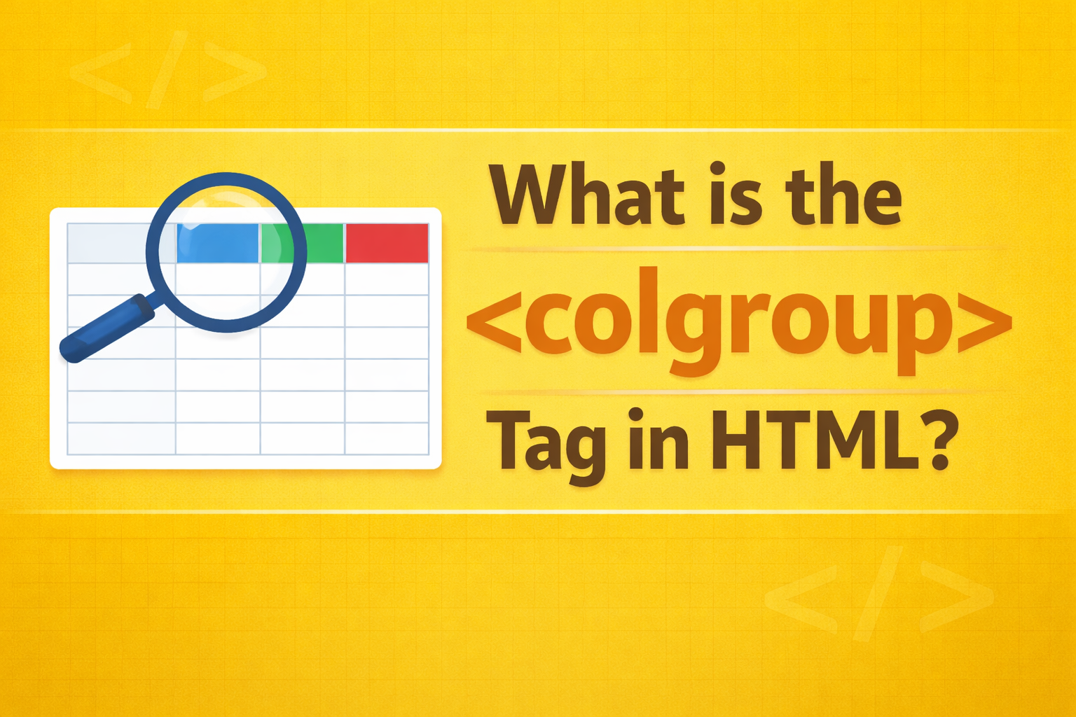 What is the Tag in HTML?