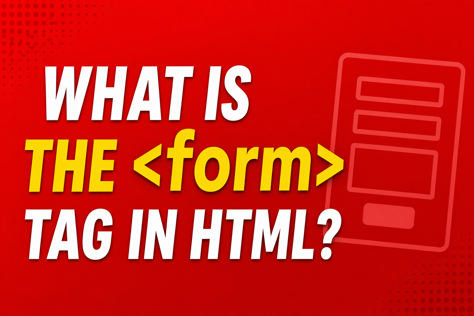 What is the Tag in HTML?