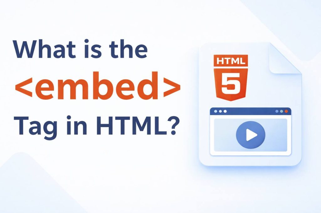 What is the embed tag in HTML thumbnail showing PDF document displayed inside a webpage using embed element