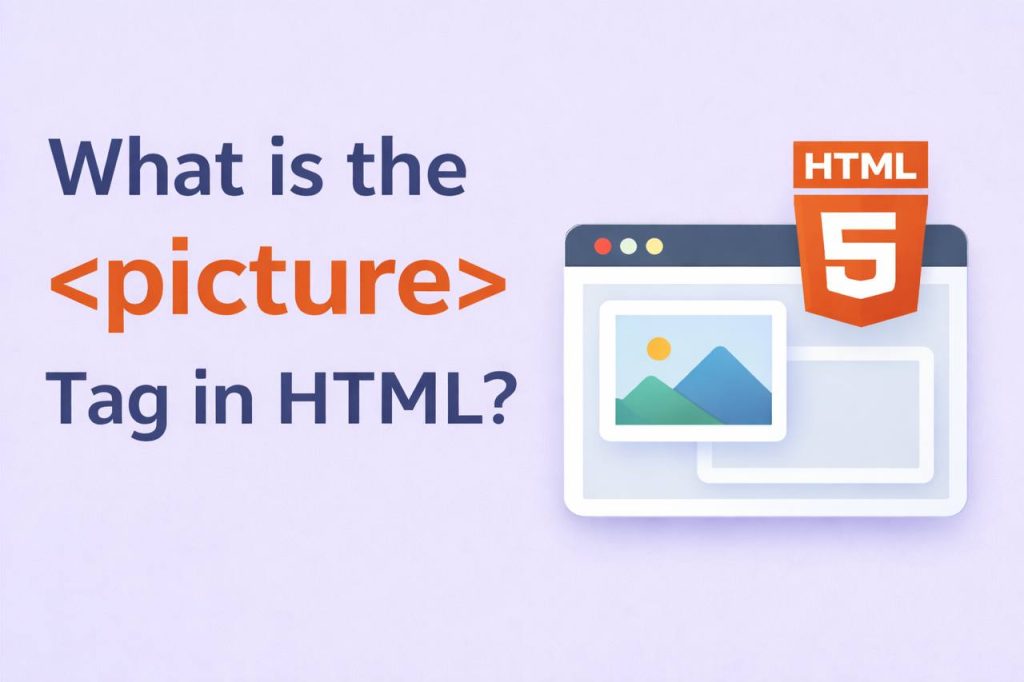What is the picture tag in HTML thumbnail showing responsive images adapting to different screen sizes