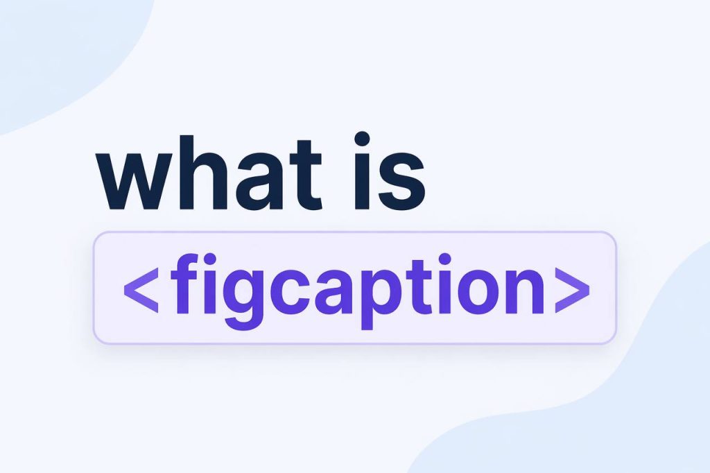 What is the figcaption tag in HTML thumbnail showing image with caption example using figure and figcaption