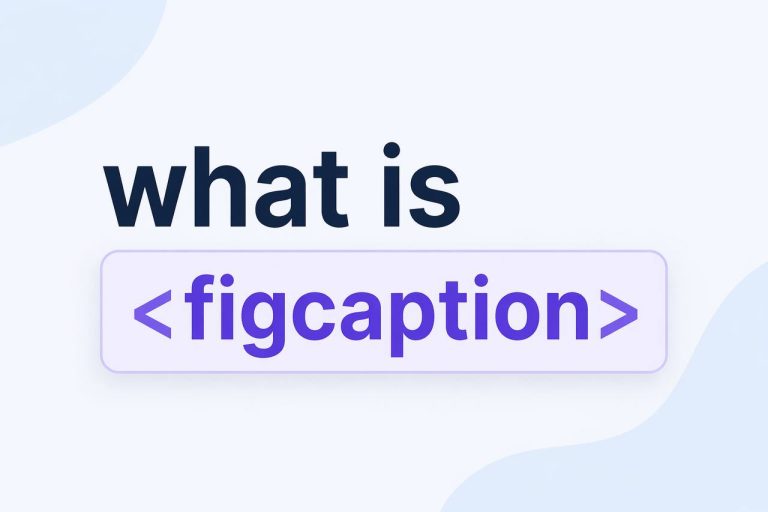 What is the figcaption tag in HTML thumbnail showing image with caption example using figure and figcaption