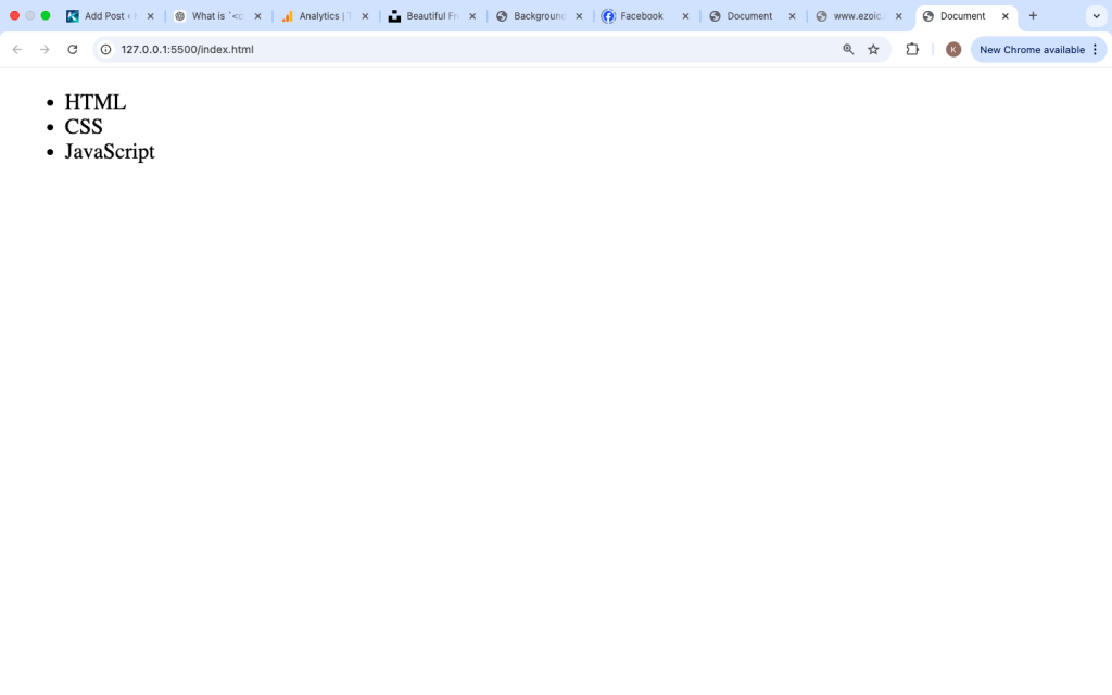 What is the li Tag in HTML?