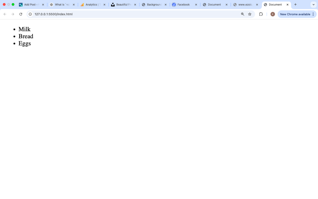 What is the li Tag in HTML?