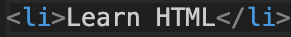 What is the li Tag in HTML?