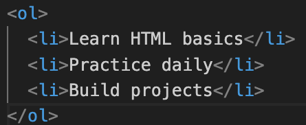 What is the li Tag in HTML?