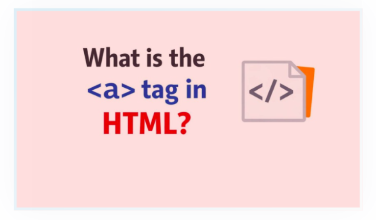 What is the a tag in HTML thumbnail showing clickable link example and anchor element usage