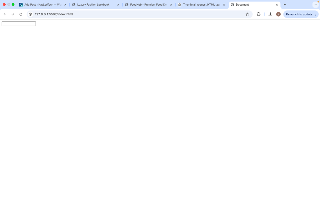 a simple text input field in a browser