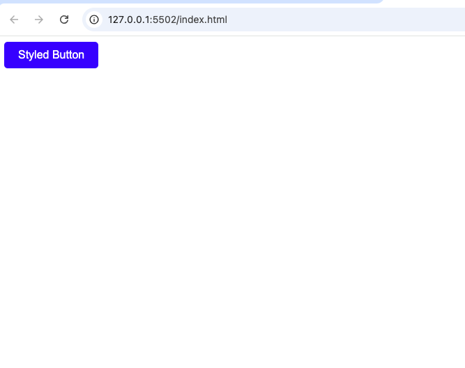 a blue styled button with hover effect