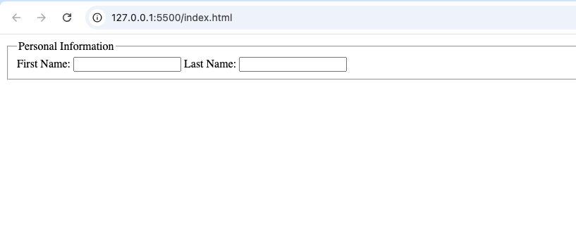 HTML <fieldset> Tag for Beginners:Syntax and Working Examples A Form with a Fieldset Around Personal
