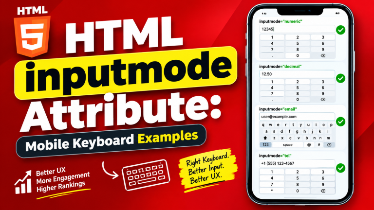 HTML inputmode Attribute: Mobile Keyboard Examples
