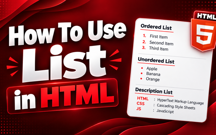 How to Use Lists in HTML.
