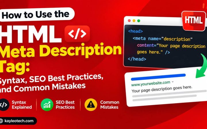 How to use the HTML meta description tag with syntax and SEO best practices
