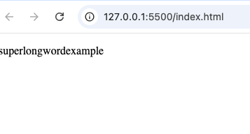 Screenshot Showing a Long Word Wrapping Correctly with the <wbr> Tag