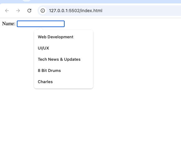  Screenshot Showing an HTML Form With a Required Field and the Browser Validation Message Here