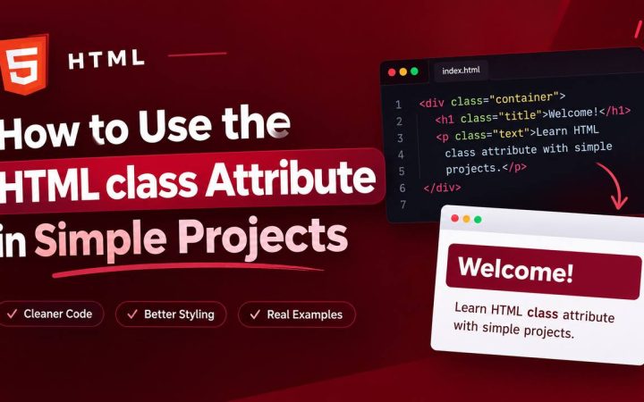 How to use the HTML class attribute in simple web development projects