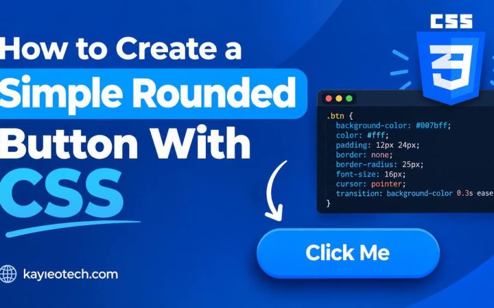 How to create a simple rounded button using CSS with customized colors, curved corners, and hover effects.